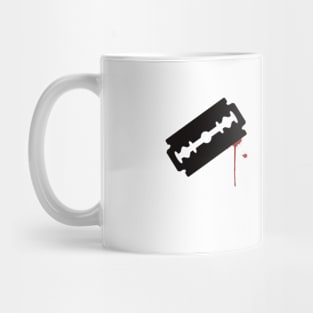 Razor blade blood drop (small) Mug